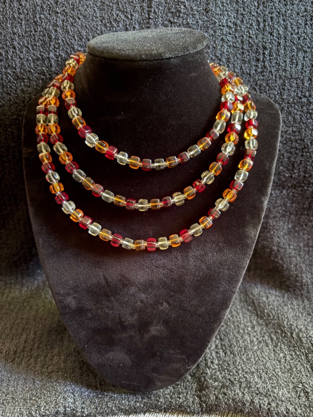 NWT Joan Rivers 44" Infinity Czech Glass Rope Necklace